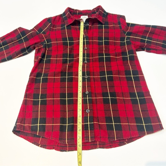 L.L. Bean Red Flannel Button Down Shirt Size S - Picture 2 of 12